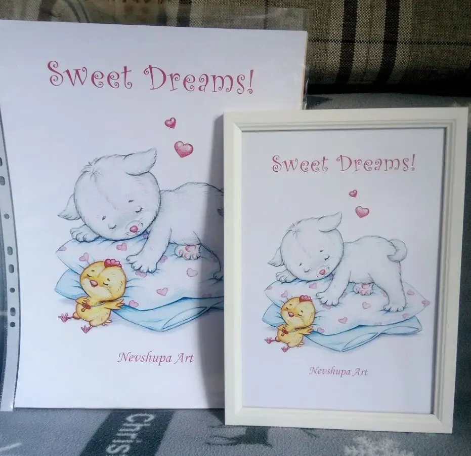 Акварельные картины, метрики в детскую(акварель или принт) 6