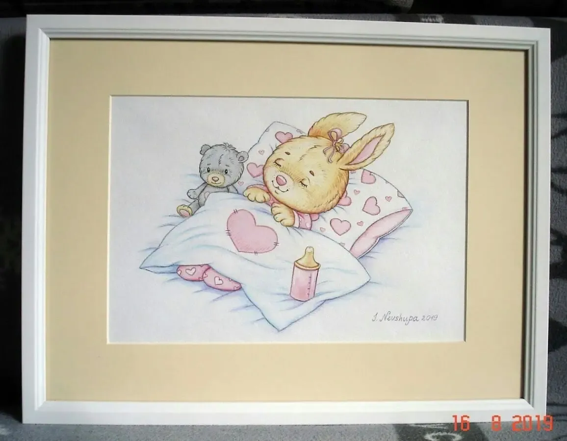 Акварельные картины, метрики в детскую(акварель или принт) 9