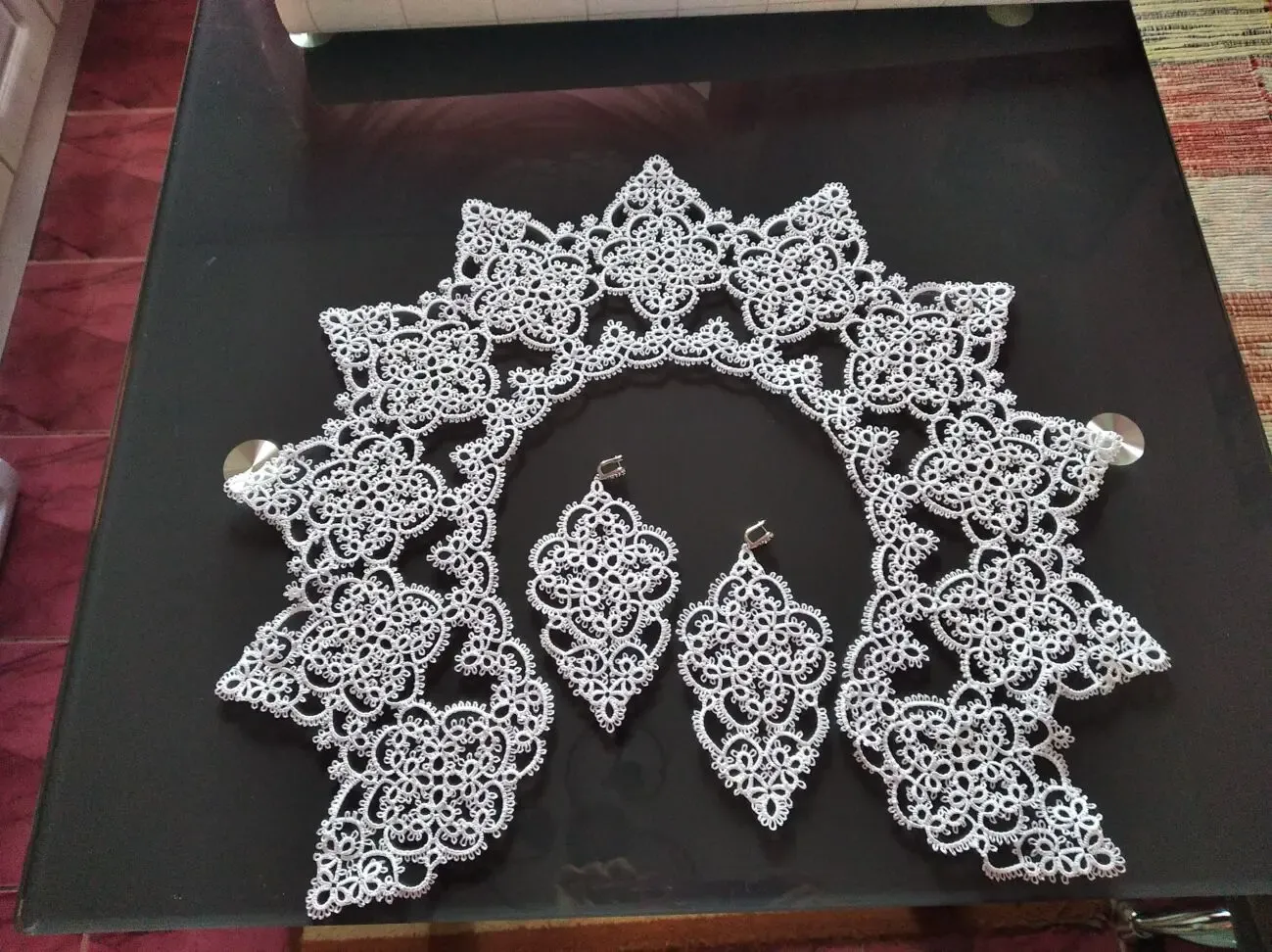 Комір мереживний *Королівський*. Техніка фріволіте. 8