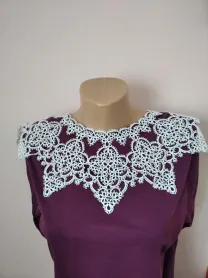Комір мереживний *Королівський*. Техніка фріволіте.