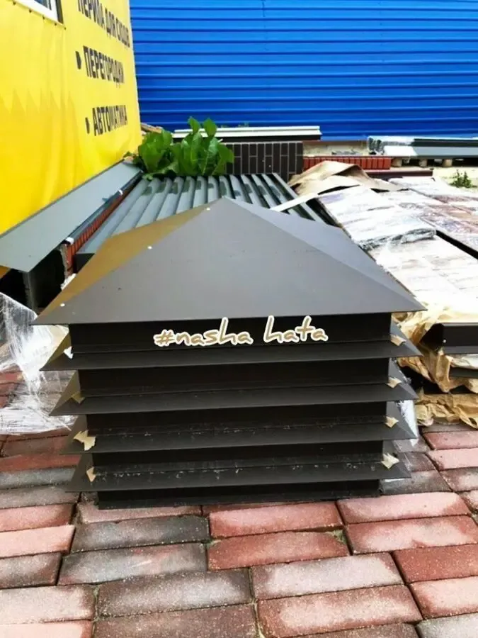 Колпак металический на забор,капелюх металевий на паркан,дашок. 8