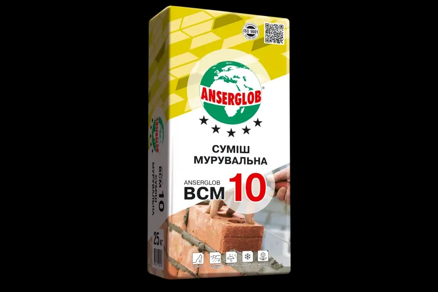 ANSERGLOB ВСМ-10 смесь кладочная, 25 кг