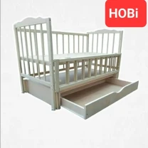 Кроватка кровать детская белая  на шарнирах маятник с ящиком новые