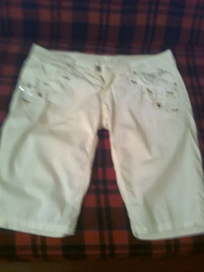 Нарядные капри отличного качества со стразами и красивой выбивкой, 2