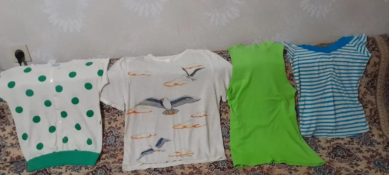 Летняя футболка  с птицами хорошего качества 8