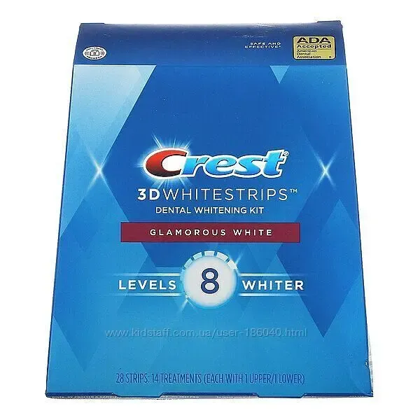 Отбеливающие полоски Crest 3D Whitestrips Glamorous для зубов -USA 3