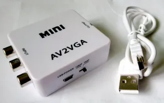 переходник с тюльпана на VGA. AV ( RCA ) AV/S video - VGA