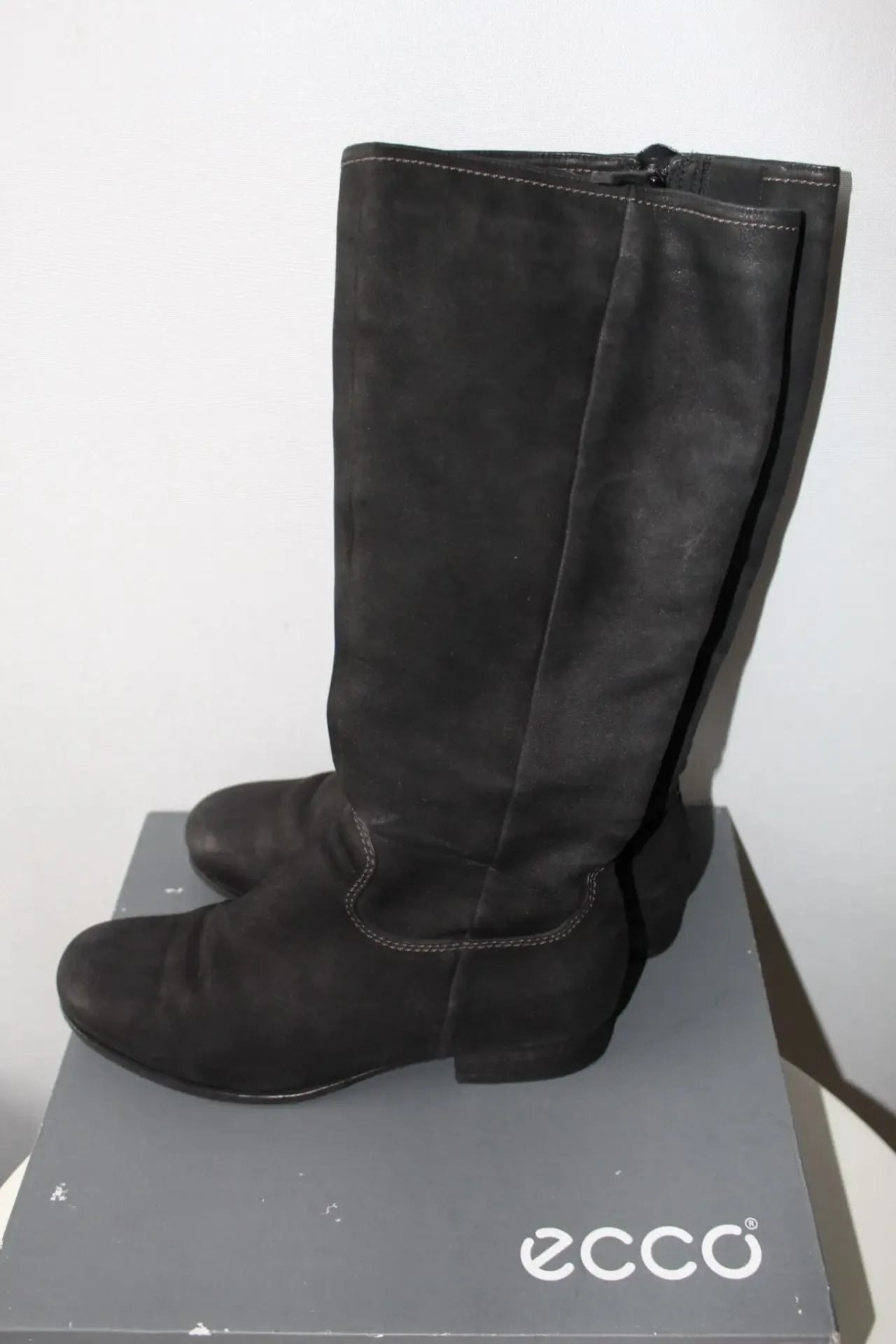 Сапоги, деми, ECCO, р 37, кожа, нубук, снижена цена 5