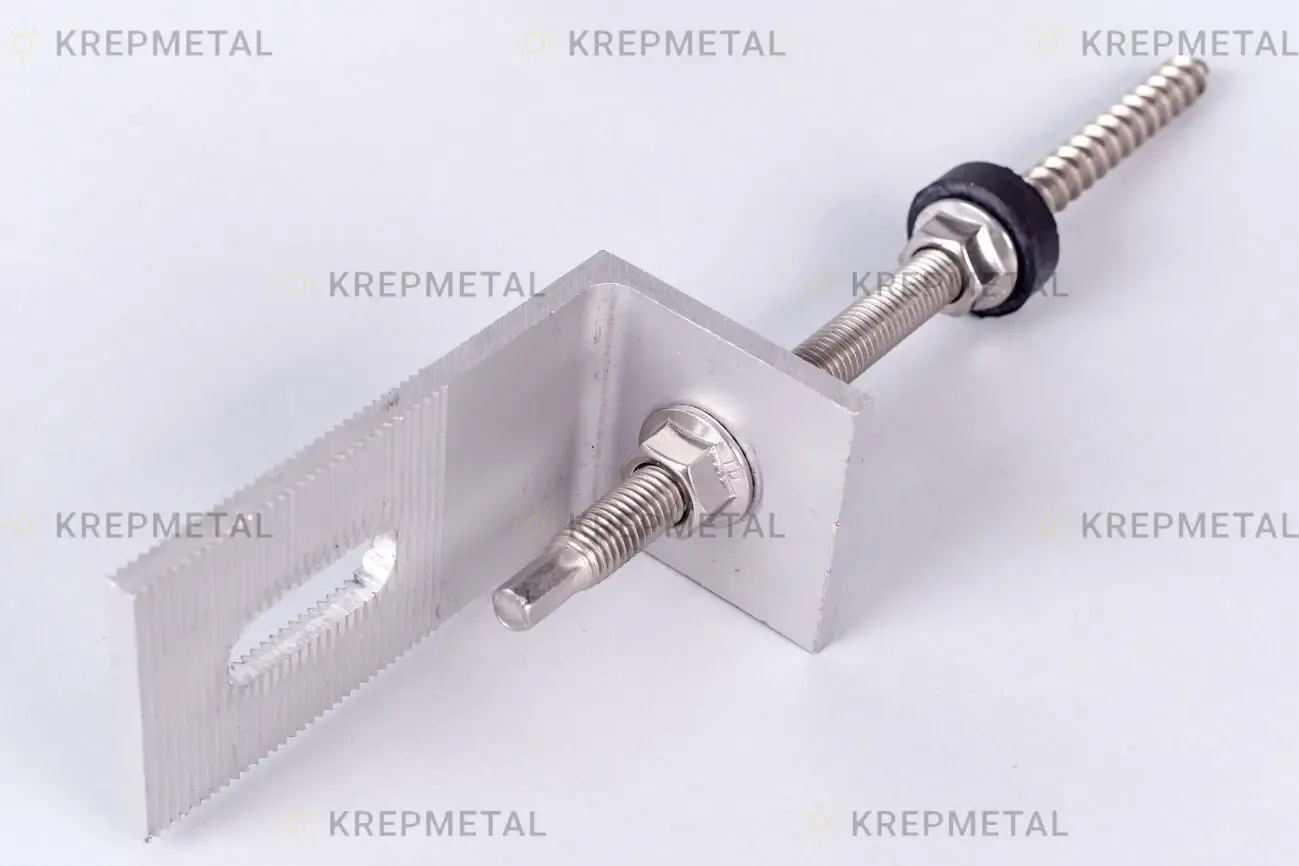 Кронштейн М10х200, для крепления солнечных панелей алюминиевых систем 3
