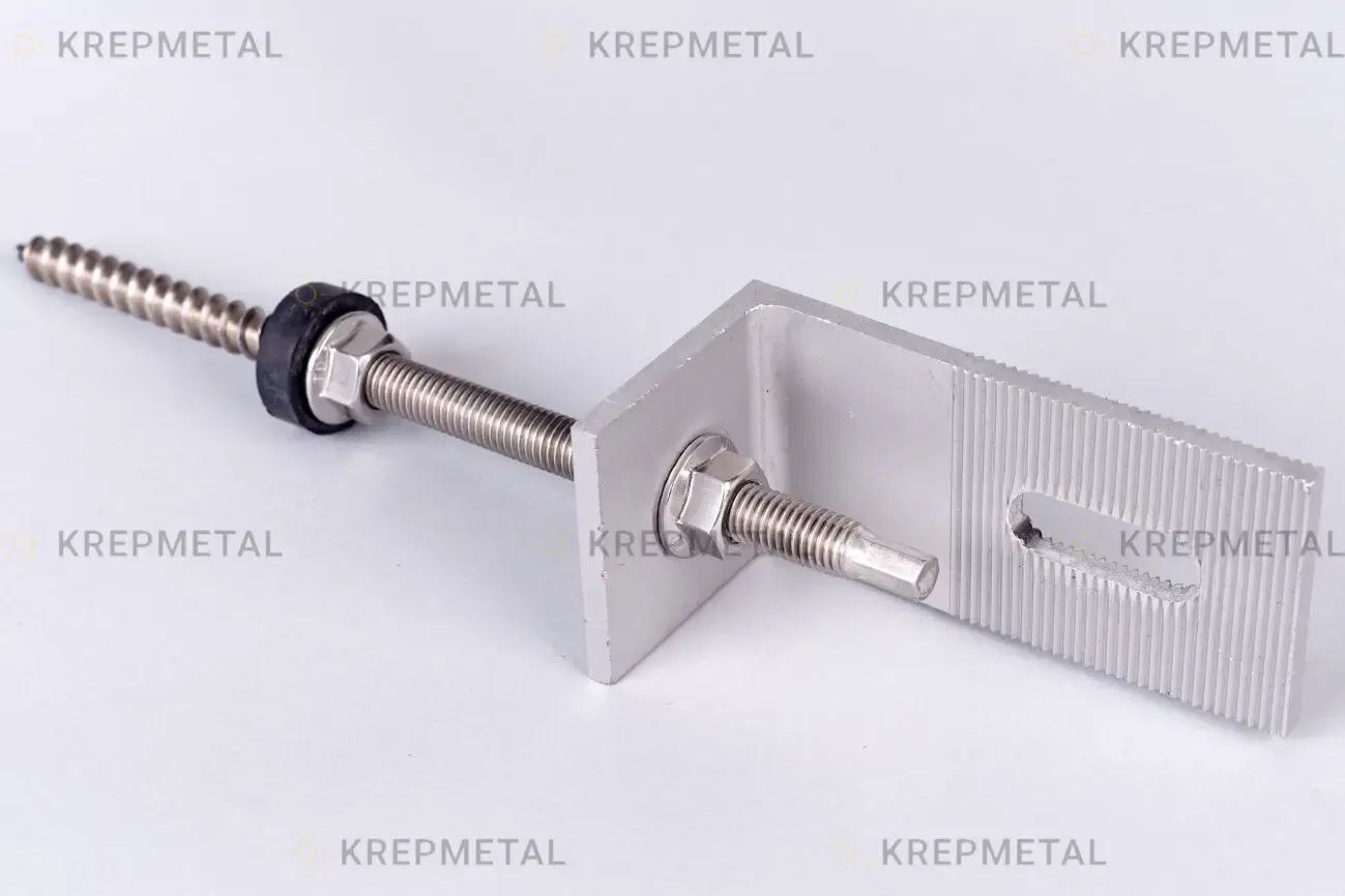 Кронштейн М10х200, для крепления солнечных панелей алюминиевых систем 2