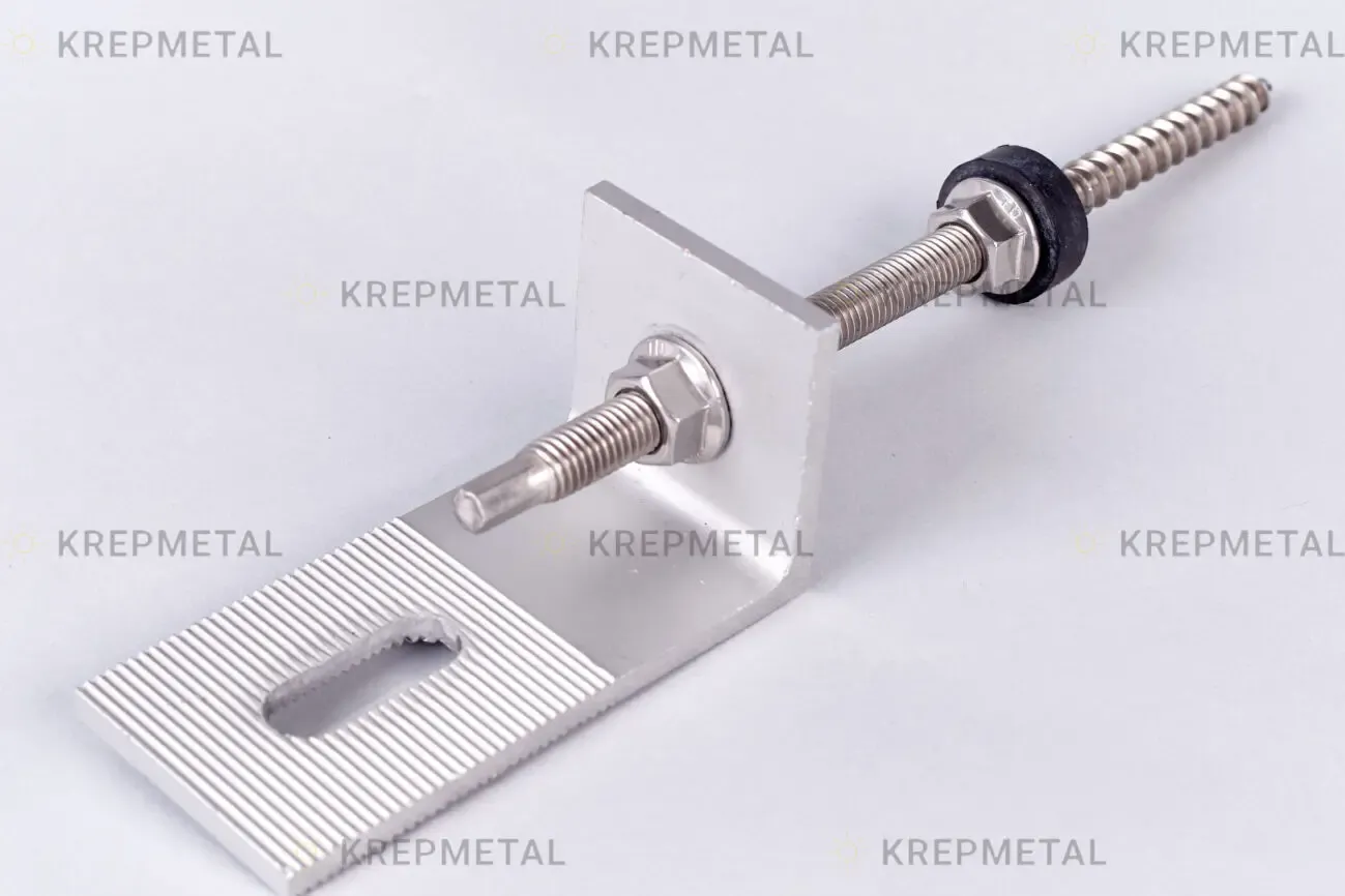 Кронштейн М10х200, для крепления солнечных панелей алюминиевых систем