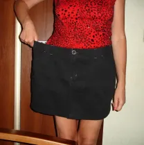 Юбка/спідниця 50 р. "модняча", НОВА, чорна, ефектна, молодіжна, X-Mail