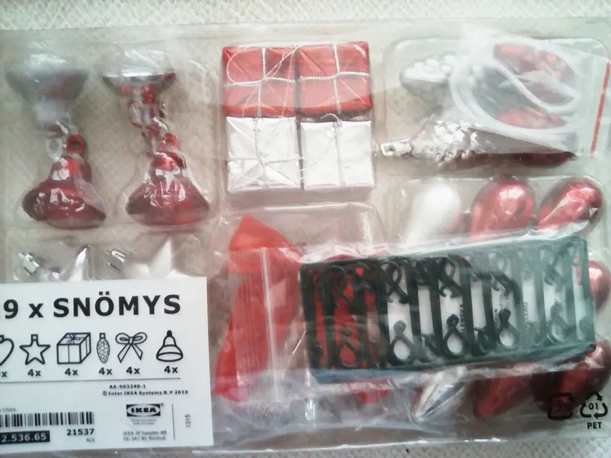 Набор Елочные игрушки украшения,ИКЕА,IKEA, Венок новогодний 3