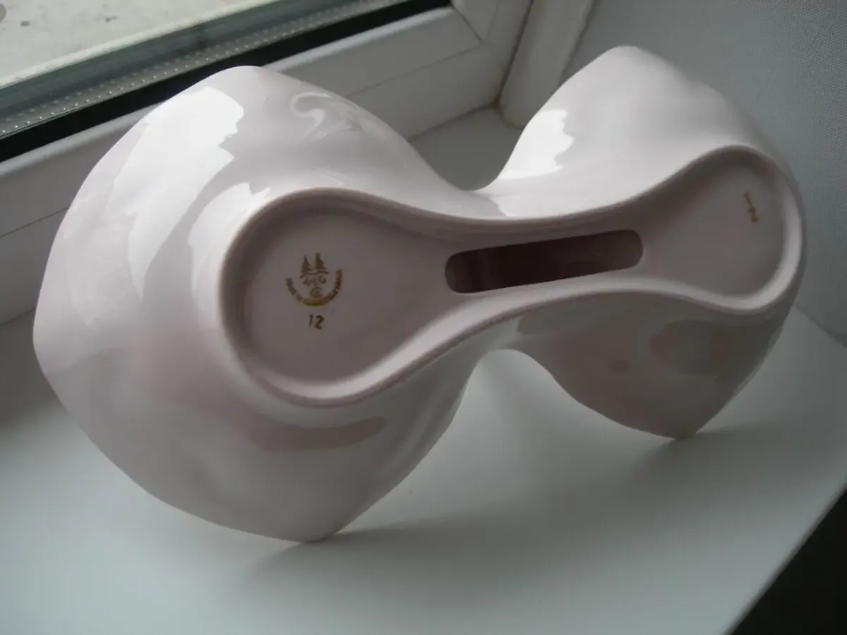 Менажница, блюдо, розовый фарфор, Чехия, новая! 6