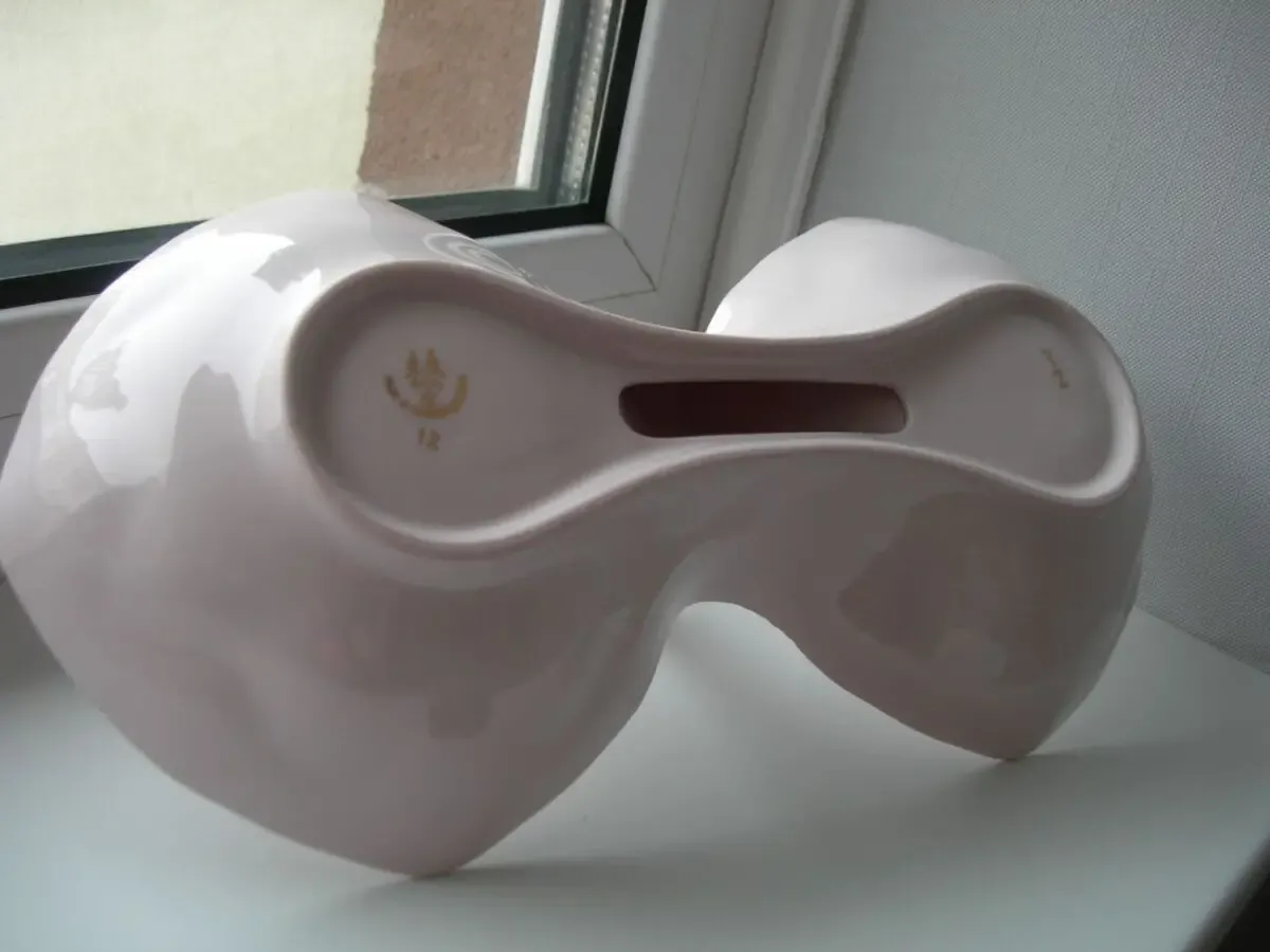 Менажница, блюдо, розовый фарфор, Чехия, новая! 5