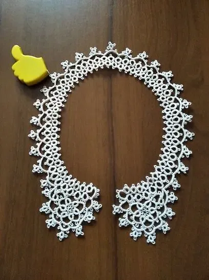 Комірець мереживний * Оригінальний *. Техніка фріволіте. 8