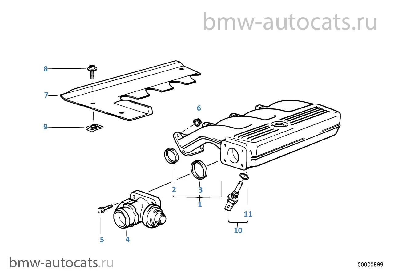 Коллектор впускной БМВ E36, 1.8tds, BMW 2245437, BMW 11612245437 5
