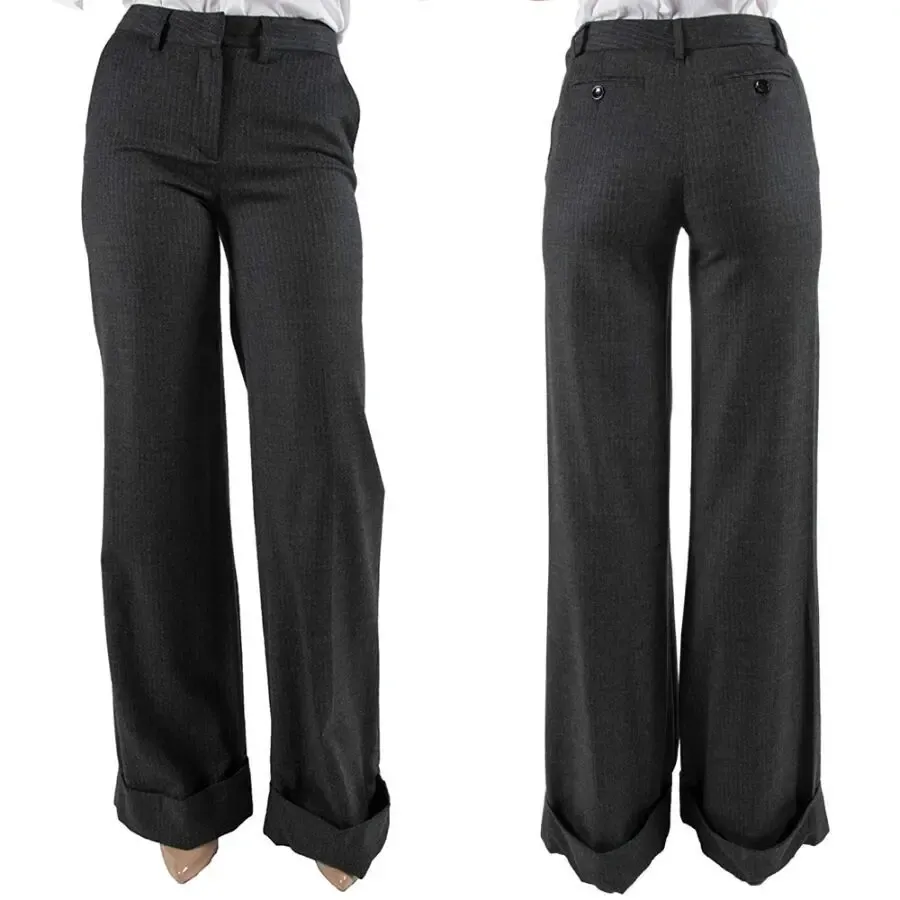 Dolce Gabbana Italy 44eu/l/48 классические шерстяные брюки с манжетами 3