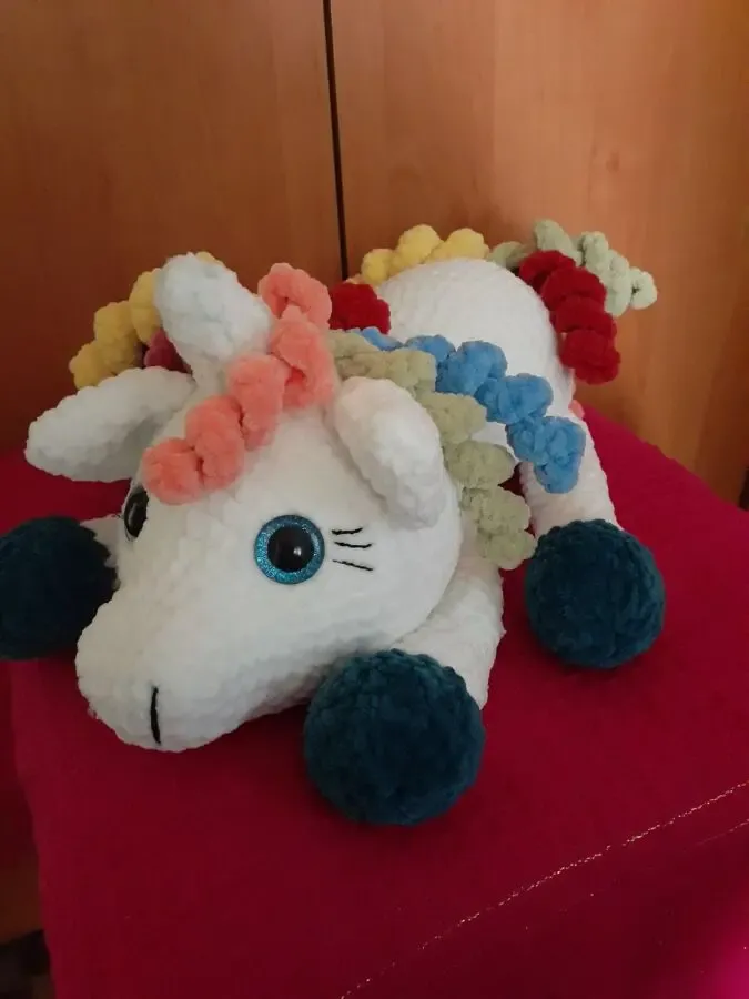 Мягкая игрушка Единорог ручной работы.