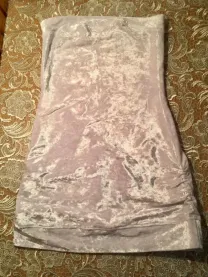 Платье стретч из плотного белого бархата