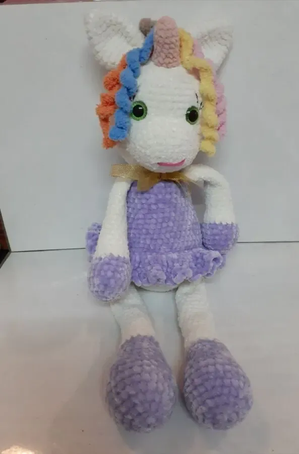 Плюшова Одноріжка-обіймашка ручної роботи. 2