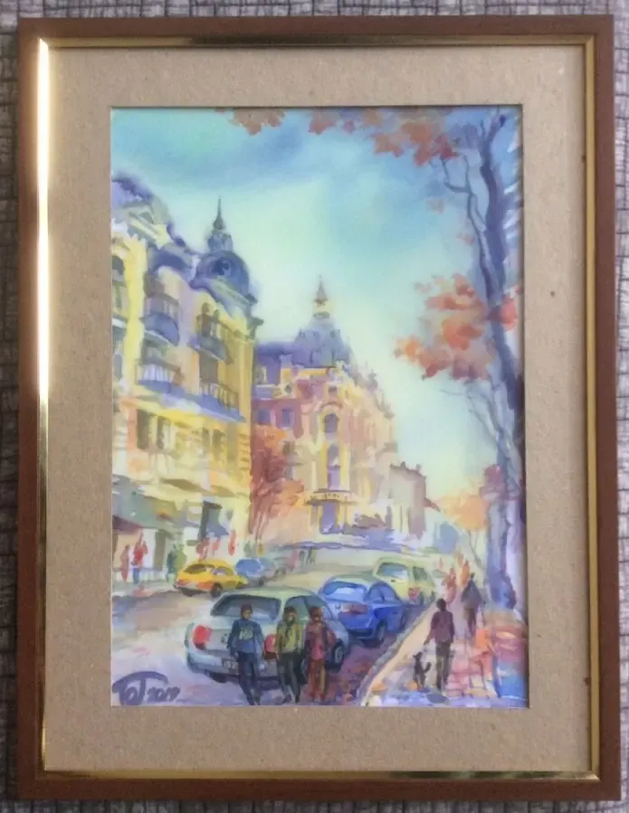 Картины в технике батик (роспись на шелке) и акварель 2