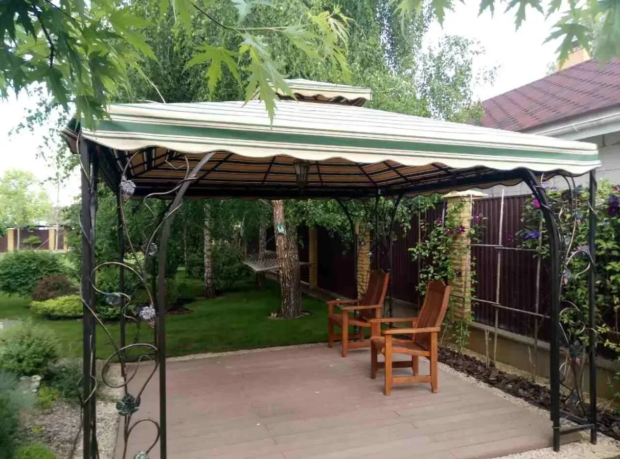 Беседка тент шатер для дачи 3х3. 3