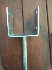 кронштейн колони опора закладна  під залив бруса  100х100х100х4м