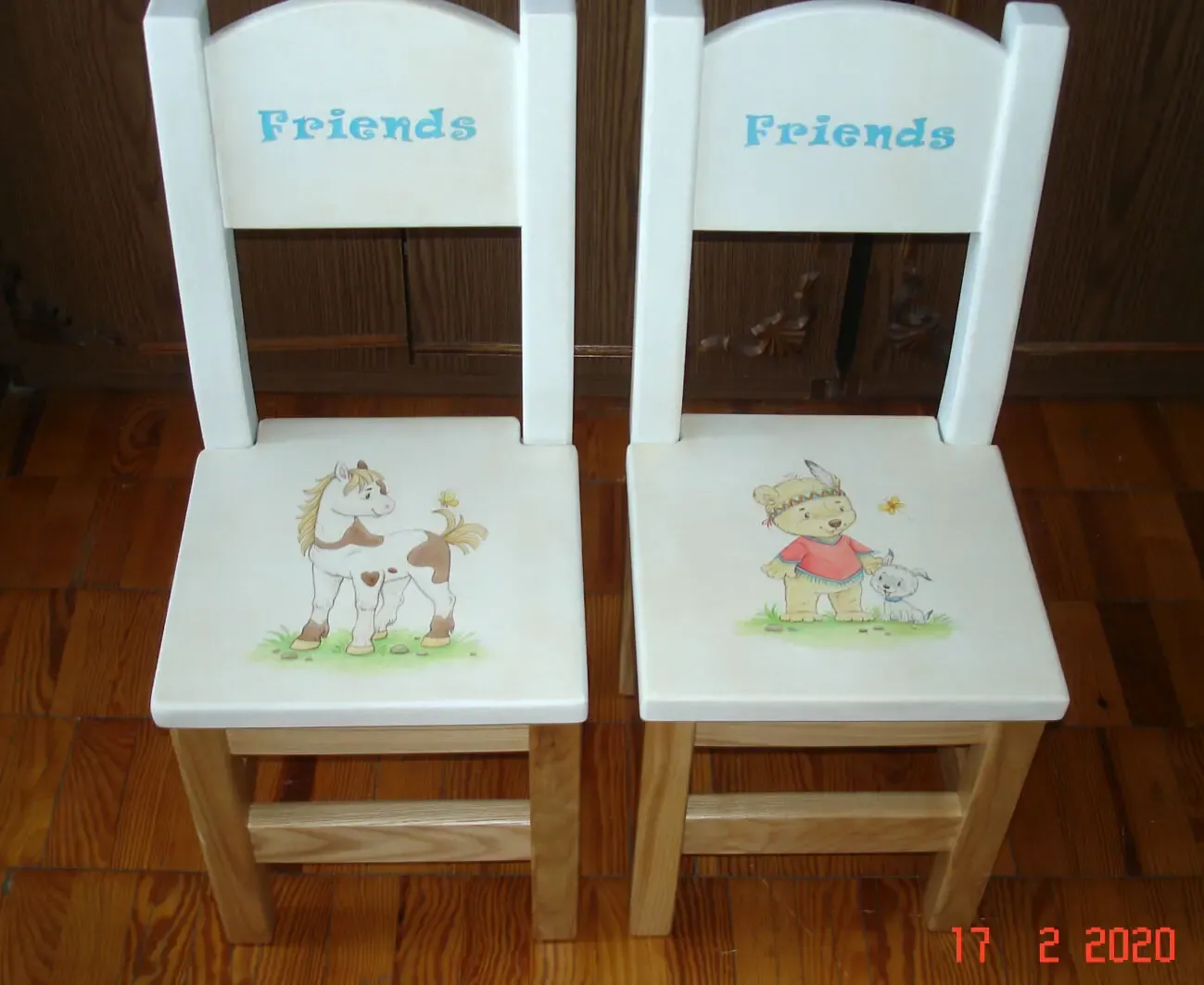 Комплект из ясеня с росписью. Авторский постер в подарок! 5