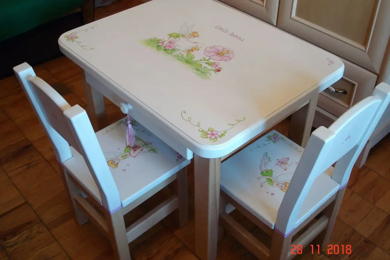 Комплект из ясеня с росписью. Авторский постер в подарок! 8