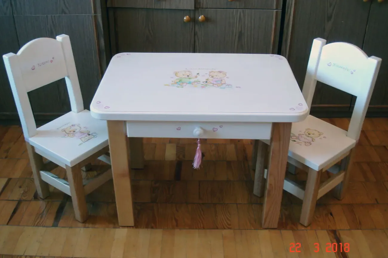 Комплект из ясеня с росписью. Авторский постер в подарок! 7