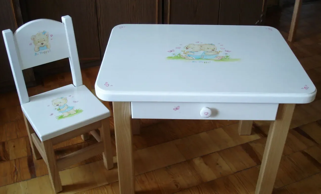 Комплект из ясеня с росписью. Авторский постер в подарок! 9