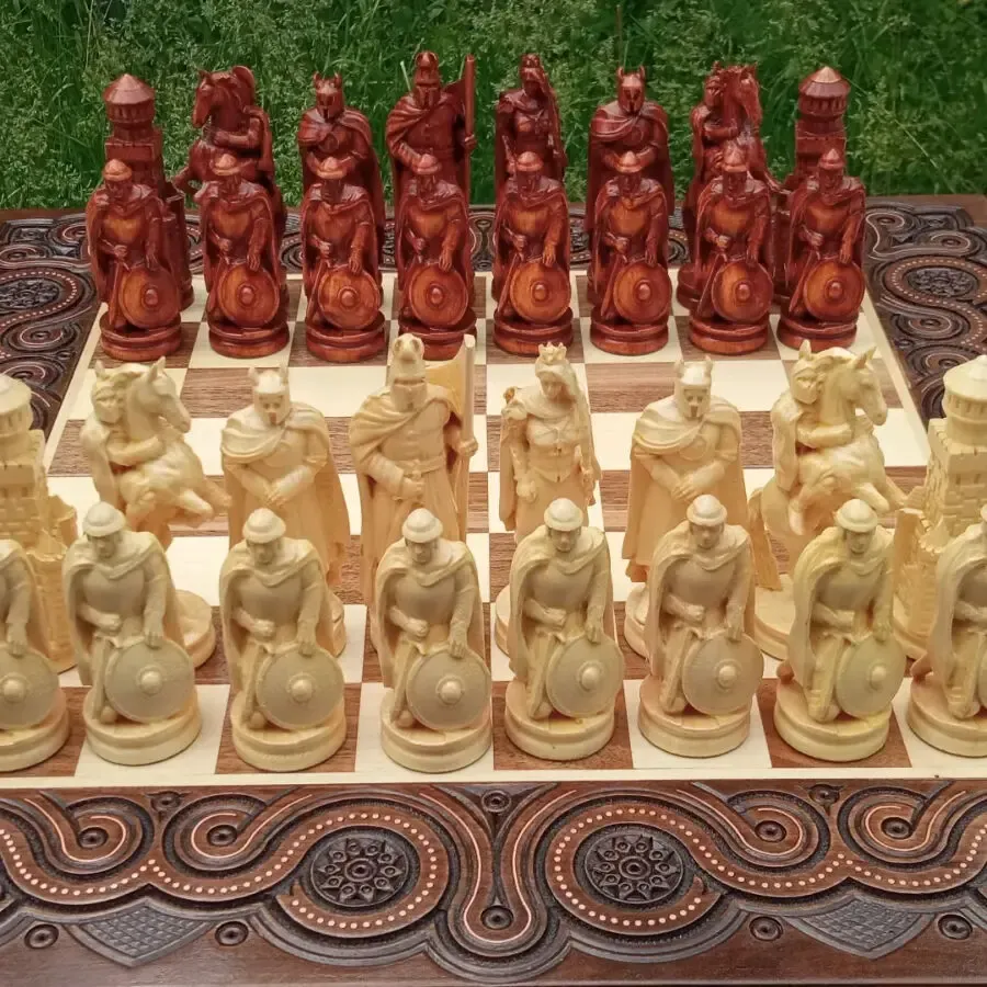 Дерев'яні шахові фігури ЗСУ, Козаки, Лицарі, Пірати 3