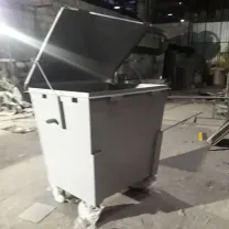 Евроконтейнер мусорный металлический. Евробак для мусора (ТБО отходов)