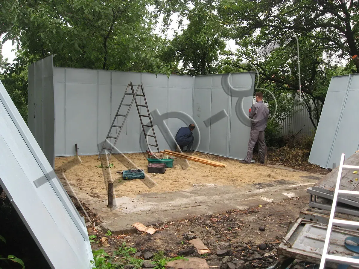 Гаражи металлические разборные из металла 2 мм 10