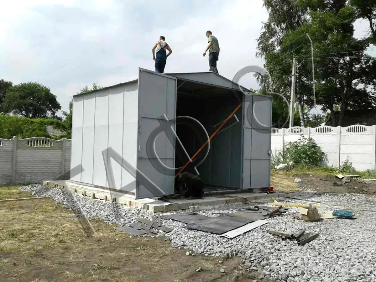 Гаражи металлические разборные из металла 2 мм 9