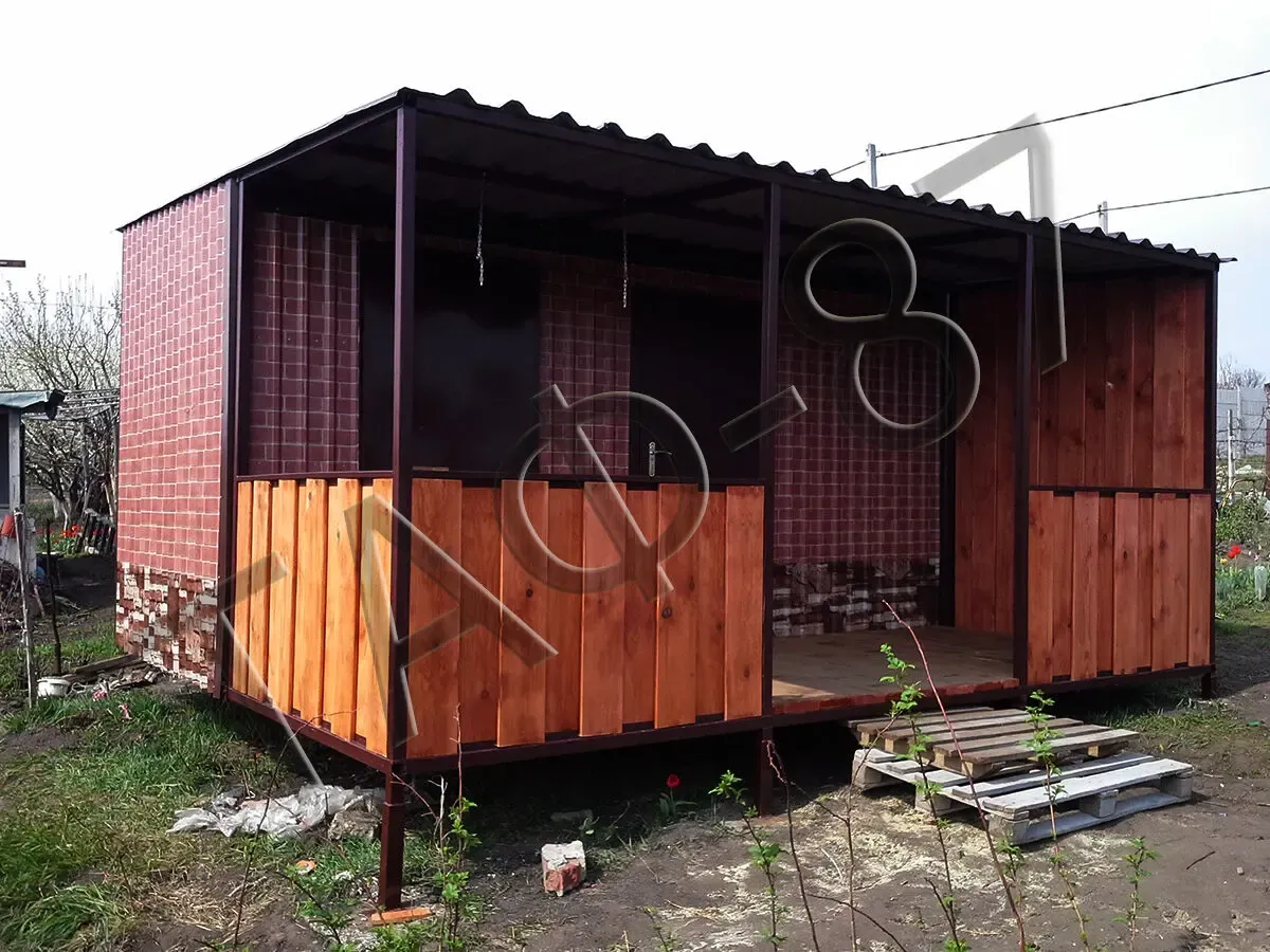 Дачный домик 6х2,4х2,3м, бытовка, садовый домик 4