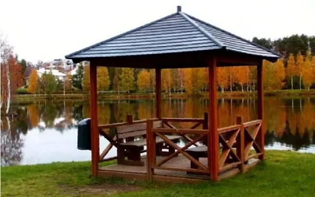 Деревянная беседка. Альтанка 3