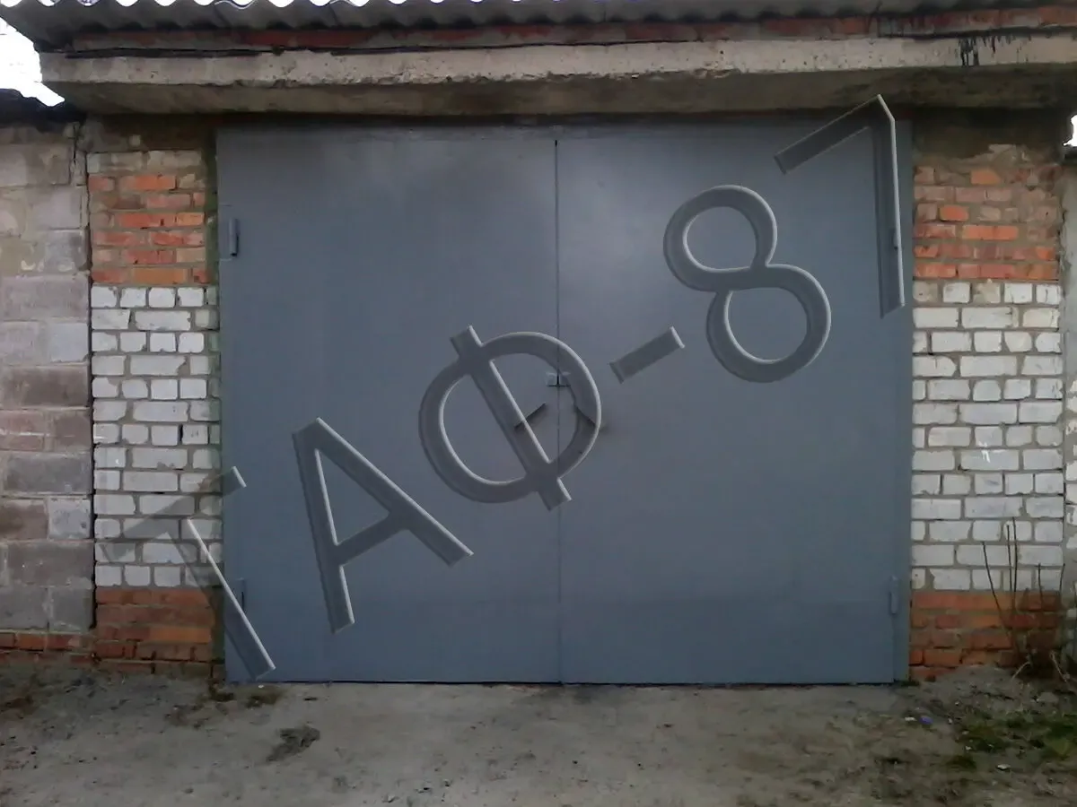 Ворота гаражные металлические 4