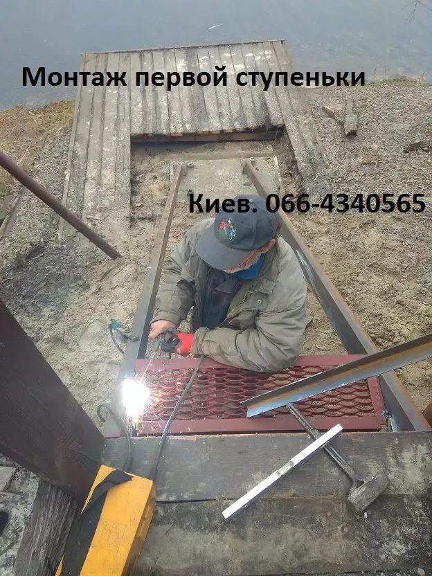 Лестница металлическая, изготовление и монтаж 2