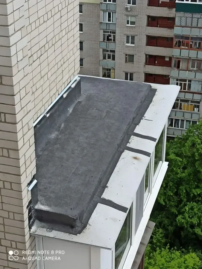 Ремонт крыши балкона Евро-рубероидом. Кровельные работы в г. Черкассы 2