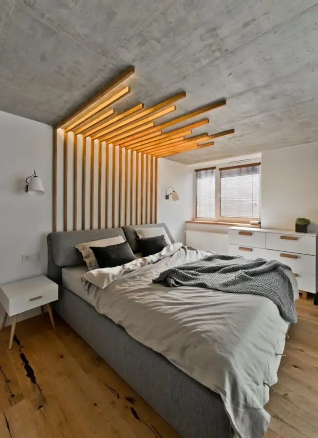 Деревянные Рейки из ясеня и дуба в интерьере монтаж Киев 10