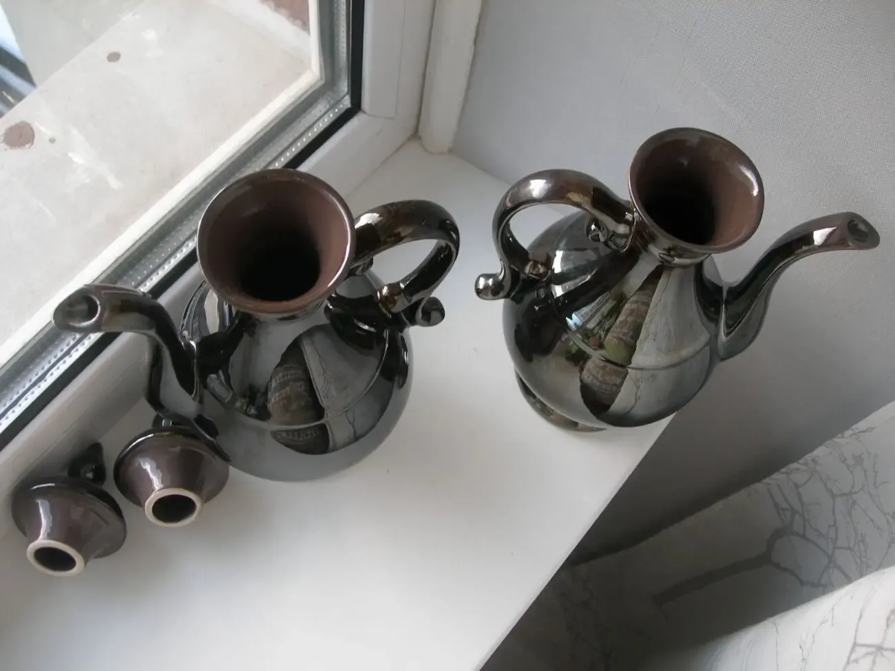 Чайники, кувшины, керамика, 2 шт, пара, новые 2