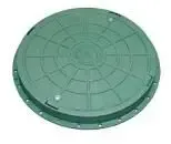 Люк садовый пластмассовый легкий (зелёный)