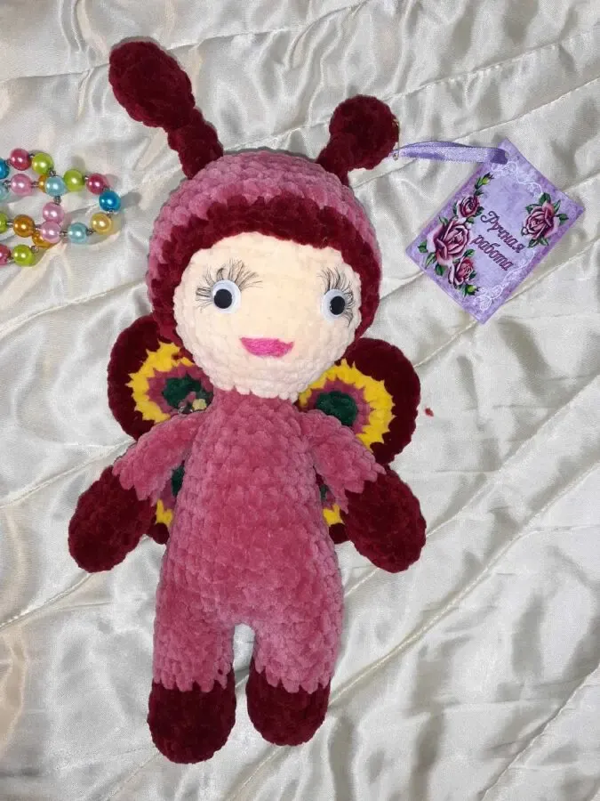 М'якенькі плюшові іграшки - Метелик та бджілка ручної роботи. 5