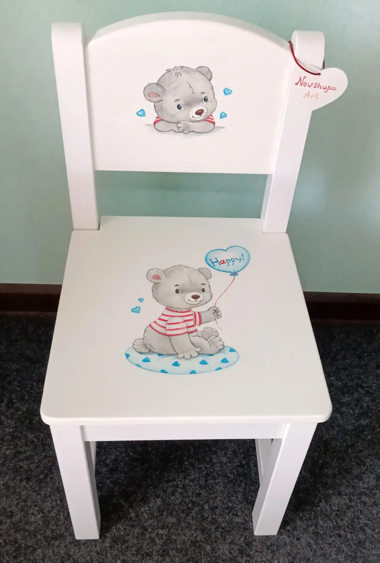 Стулья детские IKEA с ручной  росписью 2