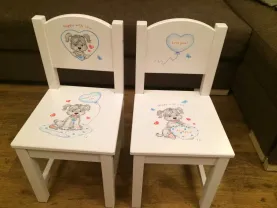 Стулья детские IKEA с ручной  росписью