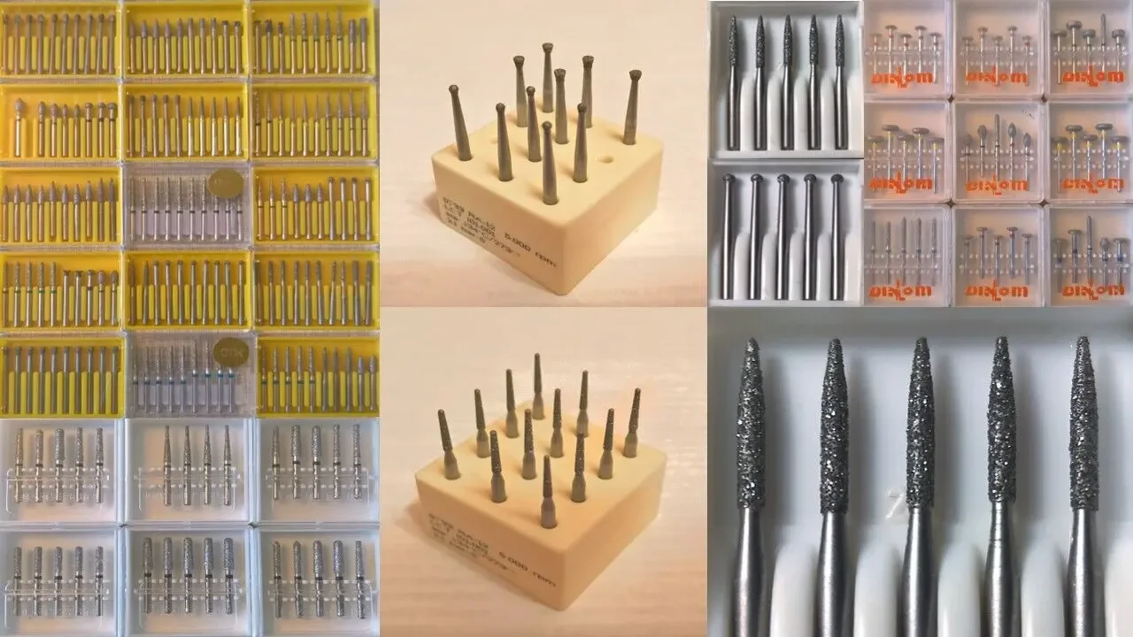 Стоматологические боры,- твердосплавные, алмазные, и стальные. 2