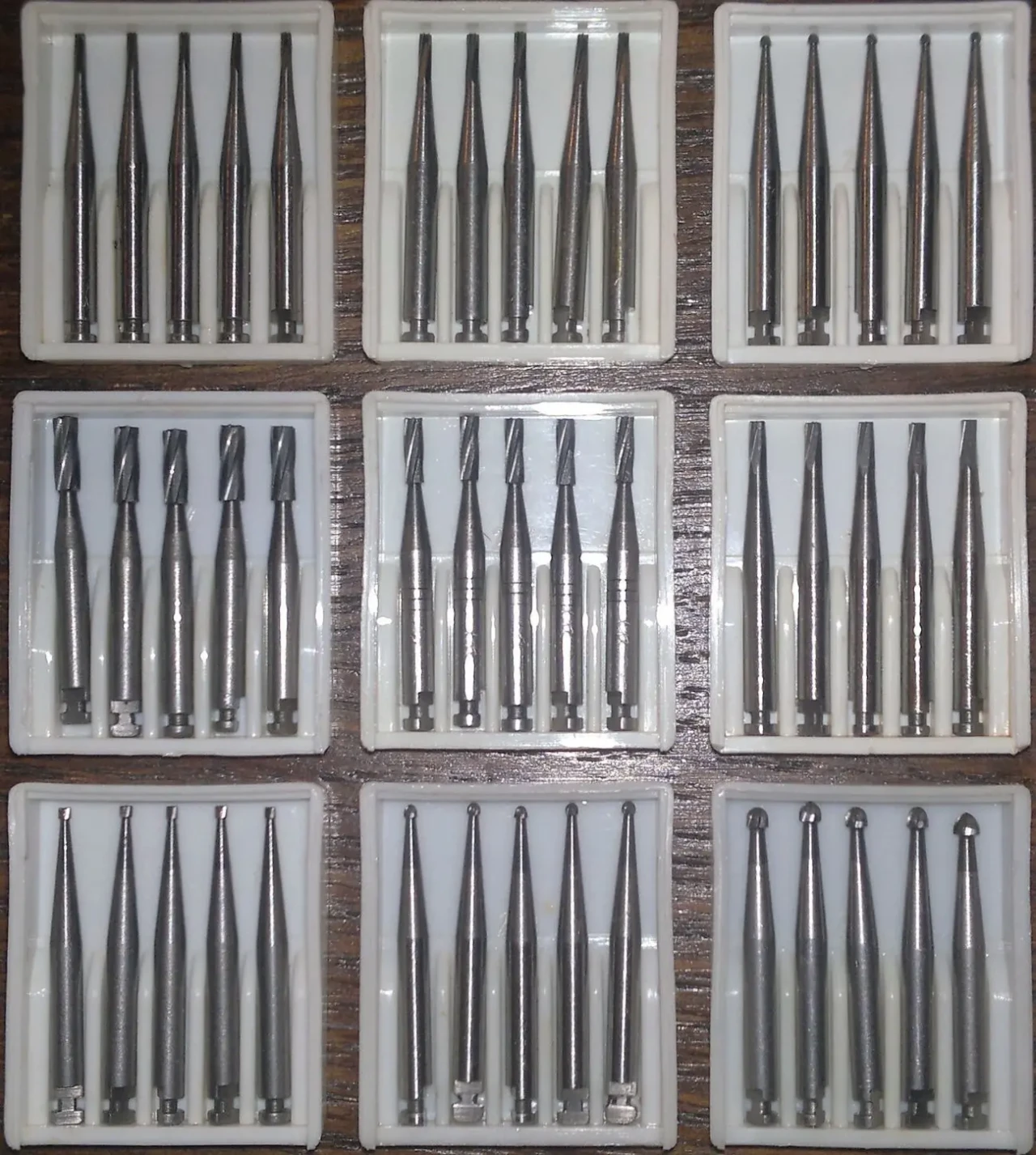 Стоматологические боры,- твердосплавные, алмазные, и стальные. 9