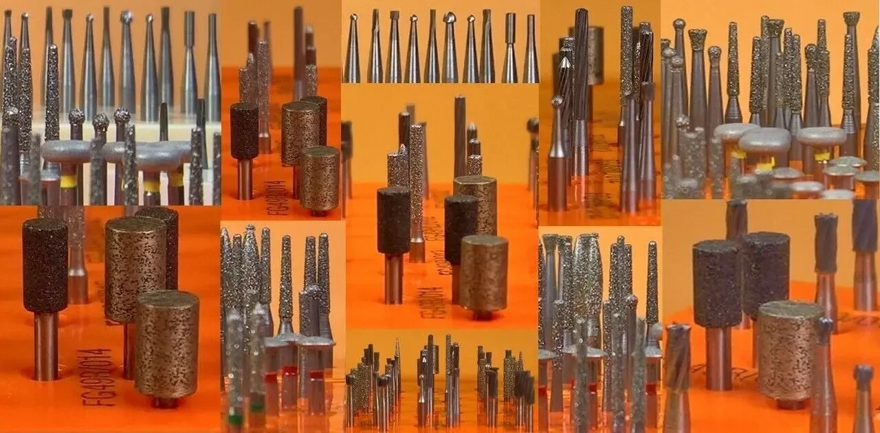 Стоматологические боры,- твердосплавные, алмазные, и стальные.